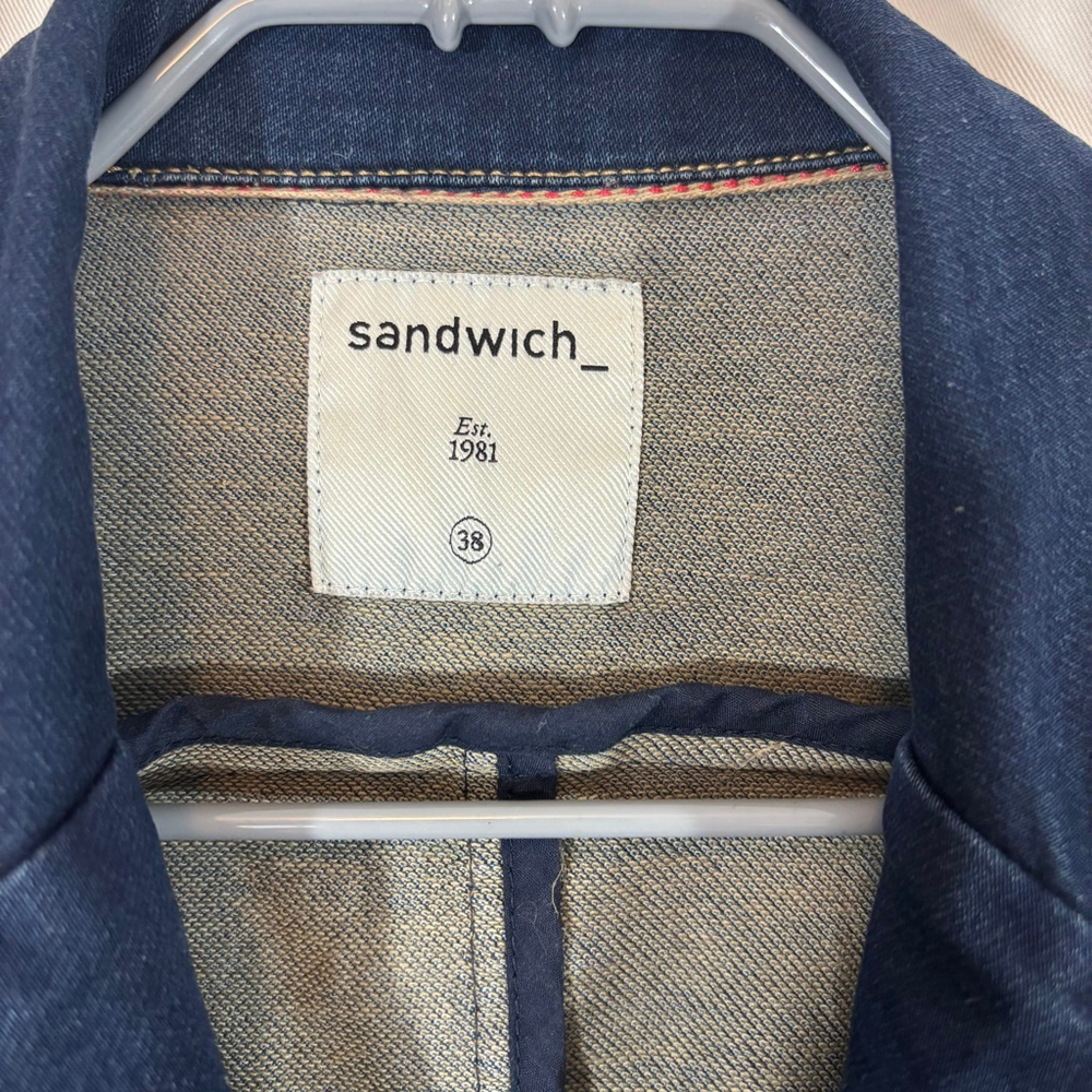 Sandwich Women’s Stretch Denim Blazer Jacket – Size 38 Early 2000s / Y2K Style - Picture 7 of 9